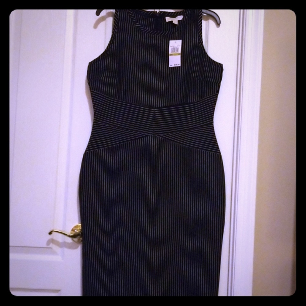 Michael Kors navy striped dress